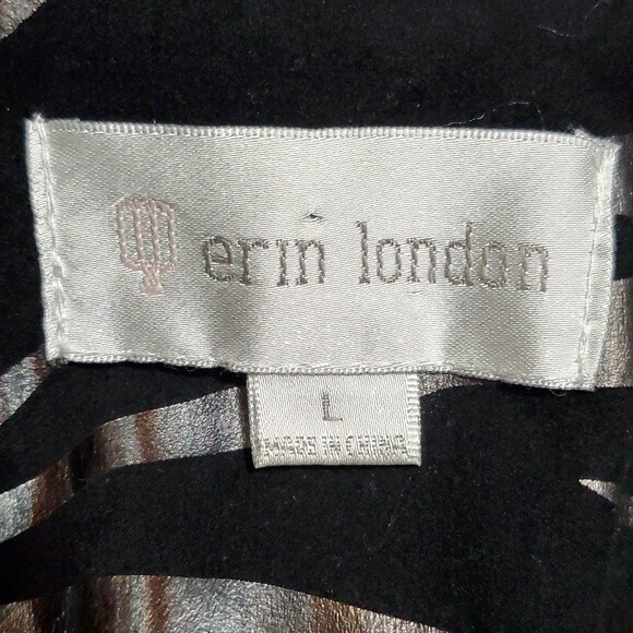 Erin London Metallic Animal Print Jacket with Flocked Accents L - Picture 4 of 9